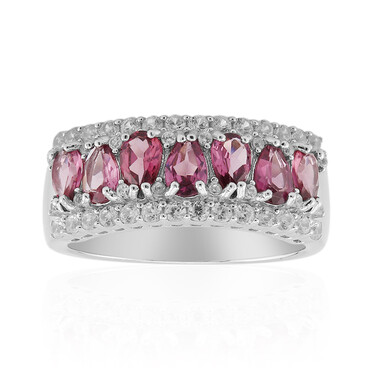Anello in argento con Granato Malaya