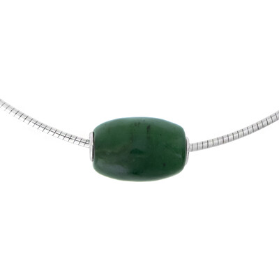 Collana in argento con Nefrite (MONOSONO COLLECTION)