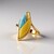 Anello in argento con Ambra Milky Baltica (dagen)
