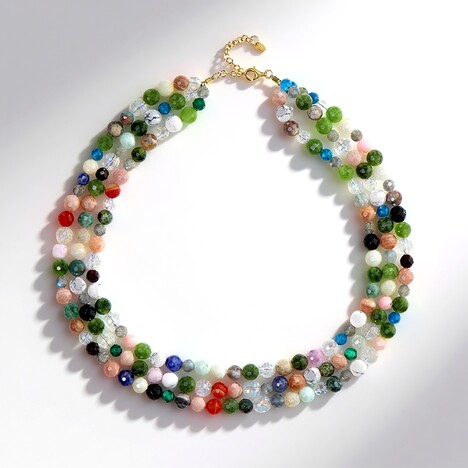 Collana in argento con Granato Mozambico