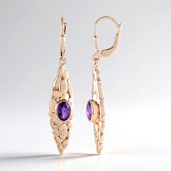 Orecchini in argento con Ametista Zambiana