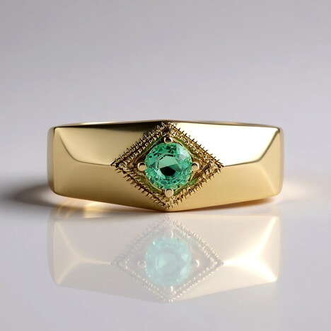 Anello in oro con Smeraldo Russo (de Melo Gold)