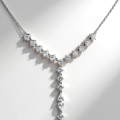 Collana in argento con Topazio Bianco
