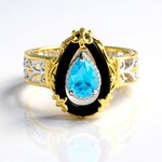 Anello in argento con Onice Nero (Gems en Vogue)