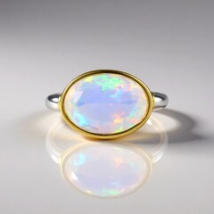 Anello in argento con Opale di Welo