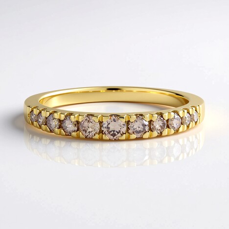 Anello in oro con Diamante Champagne SI1