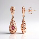 Orecchini in argento con Tormalina Rosa Nigeriana (MONOSONO COLLECTION)
