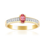 Padparadscha-Saphir-Goldring
