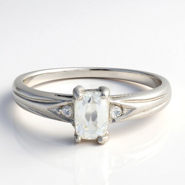 Bague en argent et Béryl de l'Himalaya