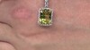 Zilveren halsketting met een Ouro Verde kwarts (Gems en Vogue)