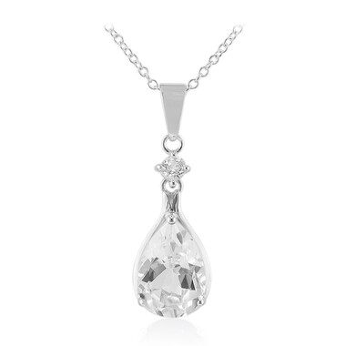 Collana in argento con Topazio Bianco