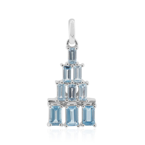 Ciondolo in argento con Topazio Blu Svizzero (Remy Rotenier)