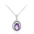 Zilveren halsketting met een amethist