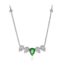 Collar en oro con Granate tsavorita AAA (CIRARI)