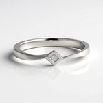 Anello in argento con Diamante I3 (H)