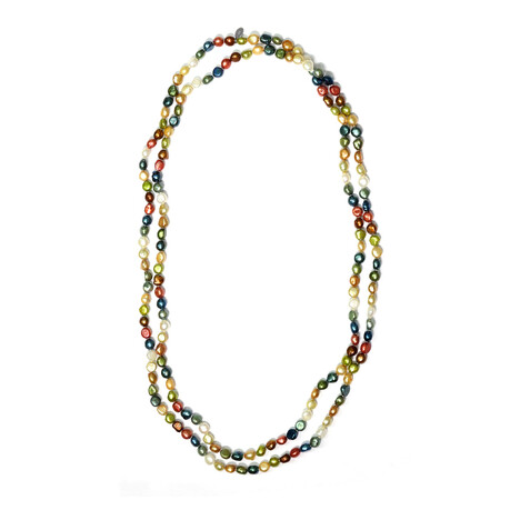 Zilveren halsketting met zoetwater kweekparels (TPC)