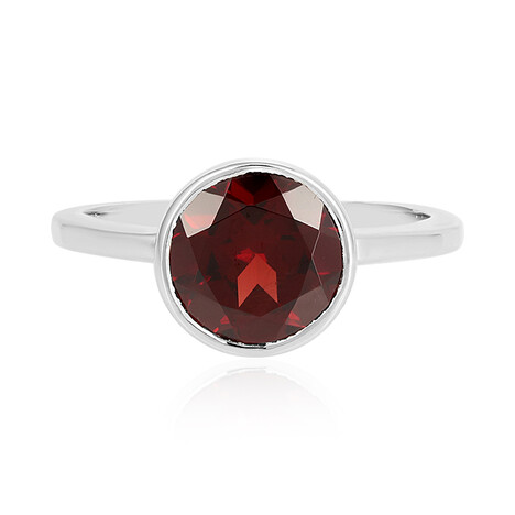 Anillo en plata con Granate de Mozambique