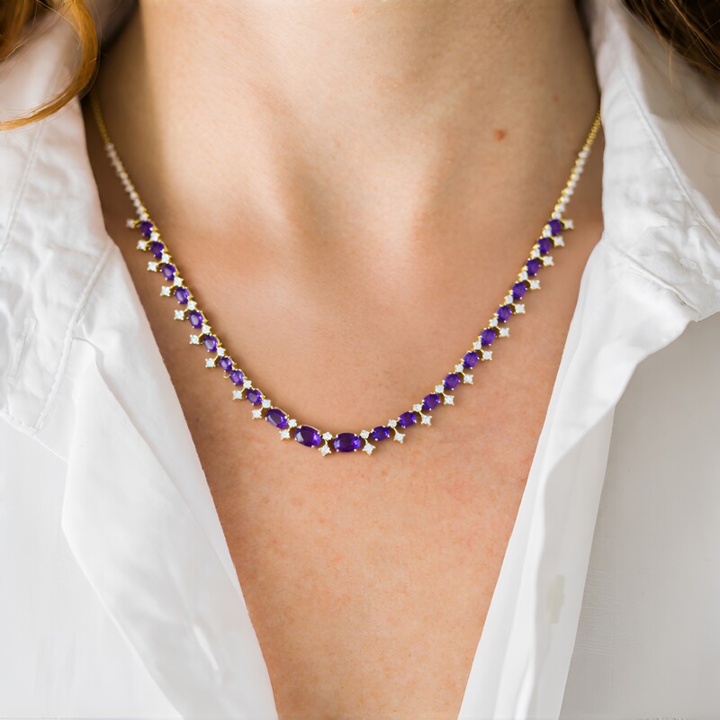 14K AAA Tanzanite Gold Necklace (CIRARI)
