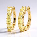 Boucles d'oreilles en or et Diamant SI2 jaune (CIRARI)