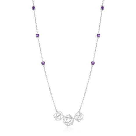 Collier en argent et Améthyste d'Uruguay (Ornaments by de Melo)