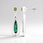 Orecchini in argento con Indicolite (Adela Silber)
