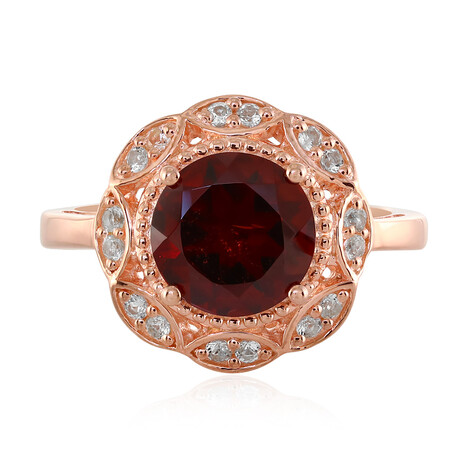 Anello in argento con Granato Mozambico