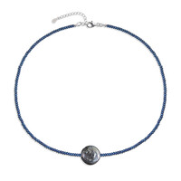 Collana in argento con Perla d'Acqua Dolce Argentata