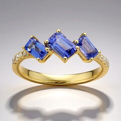 Anello in oro con Tanzanite AAA (CIRARI)