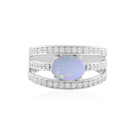 Zilveren ring met een Australische opaal