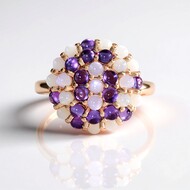 Anello in argento con Pietra di Luna Bianca (KM by Juwelo)