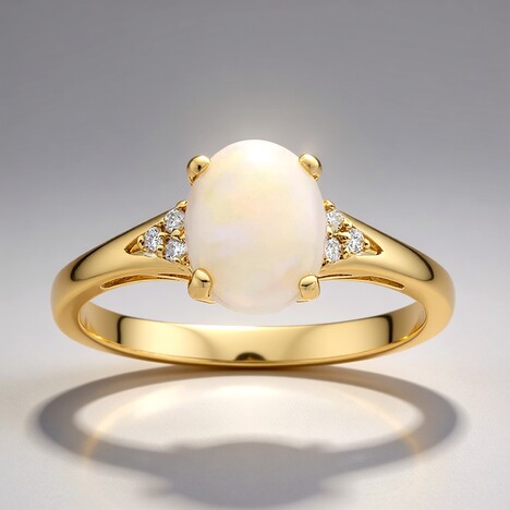 Bague en or et Opale d'Australie (CIRARI)