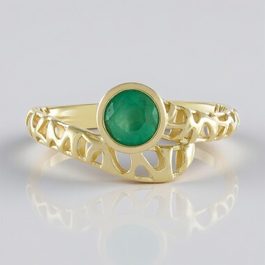 Sambia-Smaragd-Goldring (Ornaments by de Melo)