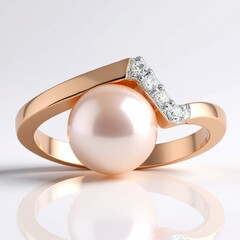 Anello in argento con Perla d'Acqua Dolce Rosa (TPC)