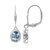 Boucles d'oreilles en argent et Topaze mystique bleu azur