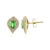 Pendientes en oro con Tsavorita de Tanzania (de Melo)