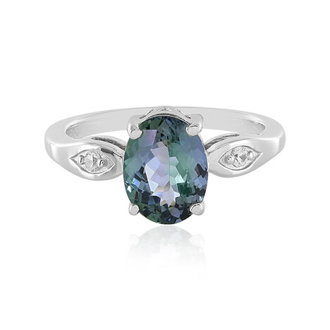 Unheated Tanzanite Silver Ring