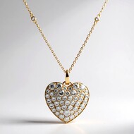 SI2 Fancy-Brillant-Goldhalskette (CIRARI)