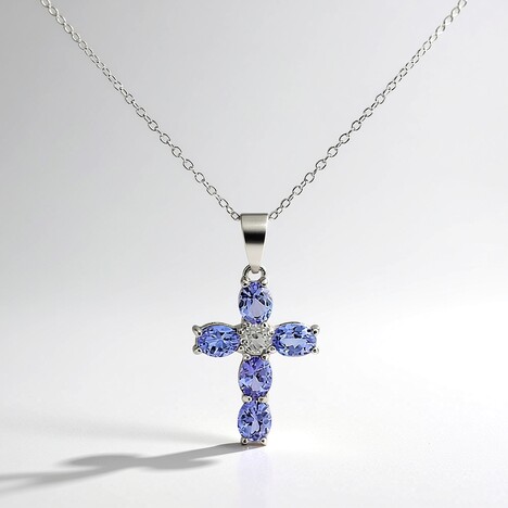 Collana in argento con Tanzanite