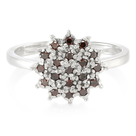 Fancy Diamond Silver Ring