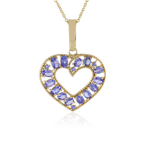 Tansanit-Silberhalskette