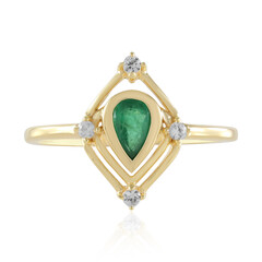 Anello in argento con Smeraldo Russo