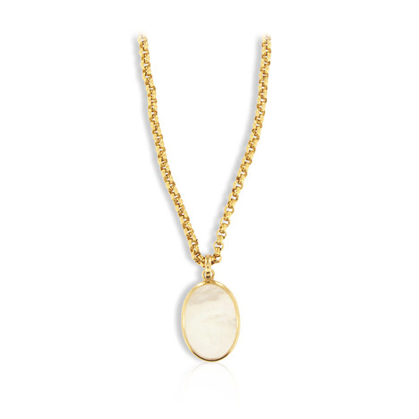 Perlmutt-Silberhalskette (Joias do Paraíso)