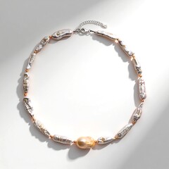 Collana in argento con Perla d'Acqua Dolce Pesca