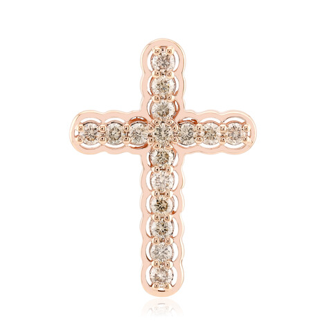 Gouden hanger met SI1 Argyle Rose De France Diamanten (Annette)