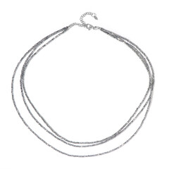 Silberner Hämatit-Silberhalskette