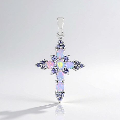 Ciondolo in argento con Opale di Welo