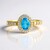Anello in argento con Apatite Blu Neon