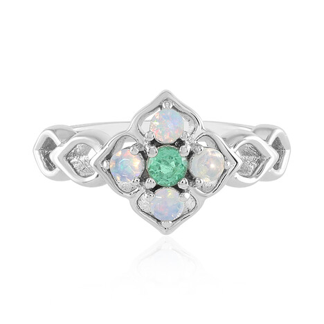 Anello in argento con Smeraldo Russo