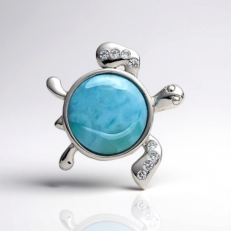 Ciondolo in argento con Larimar