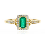 Gouden ring met een AAA Zambia smaragd (CIRARI)